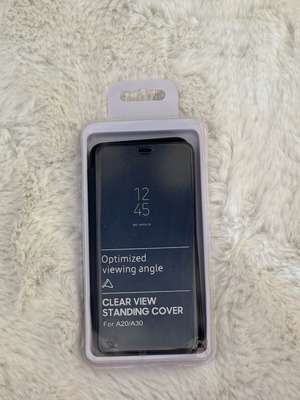 Samsung A20/A30 Flip Case Black Smart View New