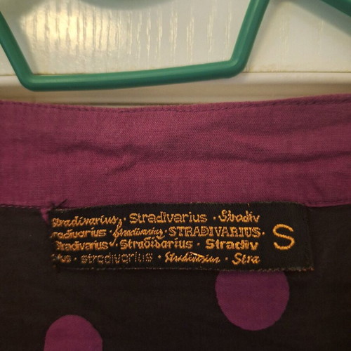 Stradivarius thin blouse with belt, like new, black multicolor, size S