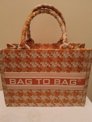 Τσάντα Bag to Bag υφασμάτινη καρό καινούργια