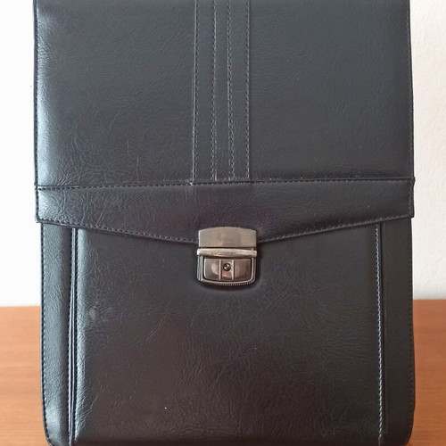 Men's leather briefcase vintage style black like new