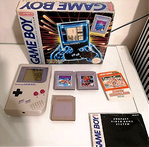 Game boy classic+box+games
