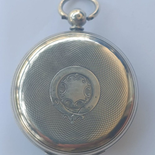 Silver pocket watch used, large, 148 grams