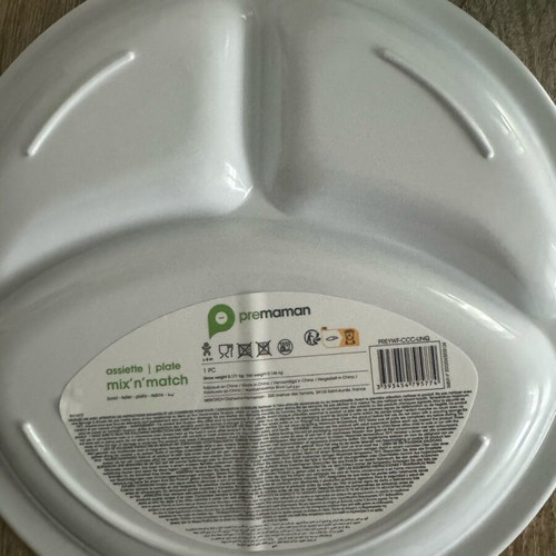 Child's divided plate Premaman and silicone bowl Chicco like new