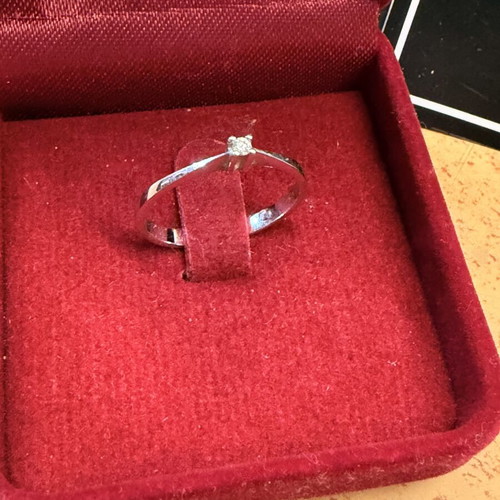 White Gold 14k Engagement Ring with Natural Diamond VS/F, New