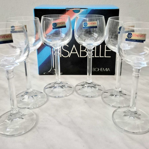 Bohemia Isabelle Liqueur Glasses Set of 6 60ml New