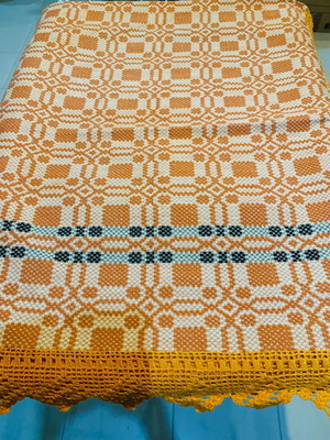 Υφαντό τραπεζομάντηλο αχρησιμοποίητο κυκλαδικής τέχνης