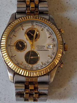 Citizen Quartz Chronograph 0510-C50049 μεταχειρισμένο ανδρικό ρολόι για ανταλλακτικά