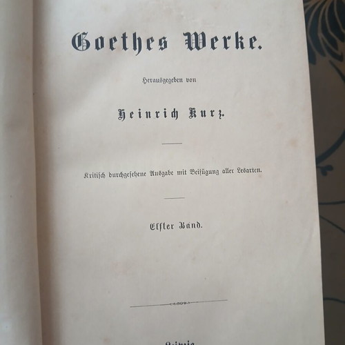 Goethe books used, 7 volumes, Leipzig editions 1850-1865