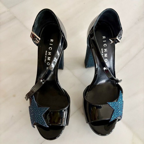 New couture shoes from Milan, leather, size 38, black