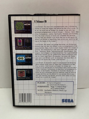 Ultima IV for SEGA Master System used, classic RPG