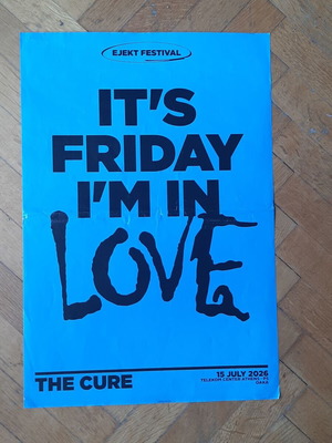 The Cure original αφίσα συναυλίας Αθήνα 2026 δεύτερη έκδοση καινούργιο