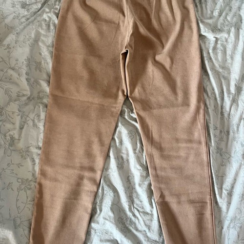 Zara fabric stretch pants like new, size M, beige-brown