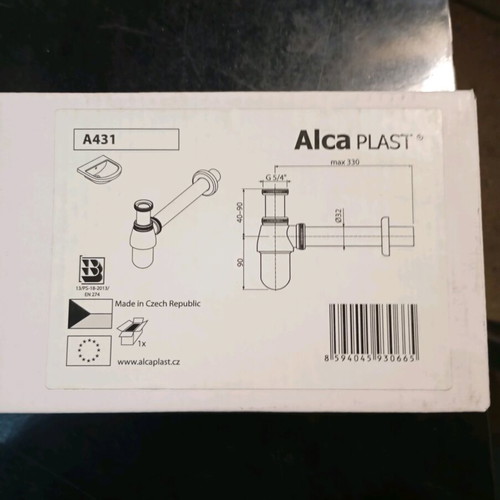 Alcaplast A431 sink siphon new