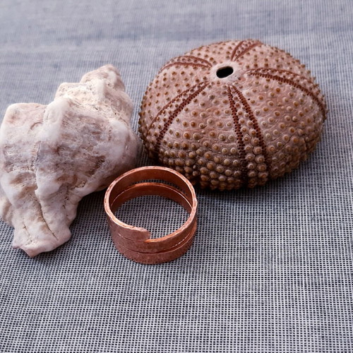 Sparta ring handmade, pure copper, new, gift pouch
