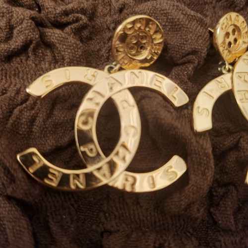 Chanel original earrings, gold tone