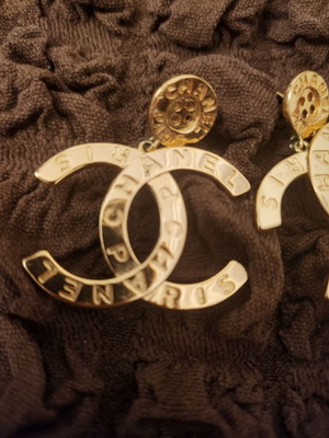 Chanel original earrings, gold tone