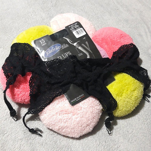 Black Moulin Rouge Garter Belt like new with elegant lace