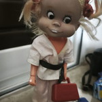 Lyra Sport Billy vintage doll with suitcase and clothes
