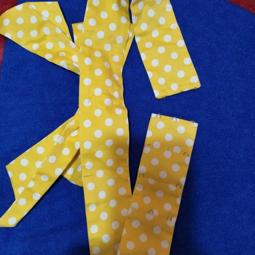 Artistic belt like new, cotton, 85cm, white and yellow
