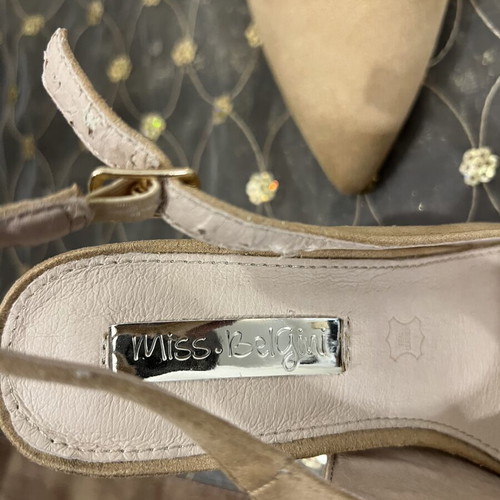 Beige pumps size 36, 11cm heel