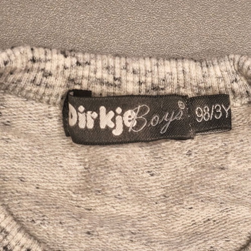 Dirkje Boys Grey Marl Graphic Knit Sweatshirt jumper like new, size 98 / 3Y