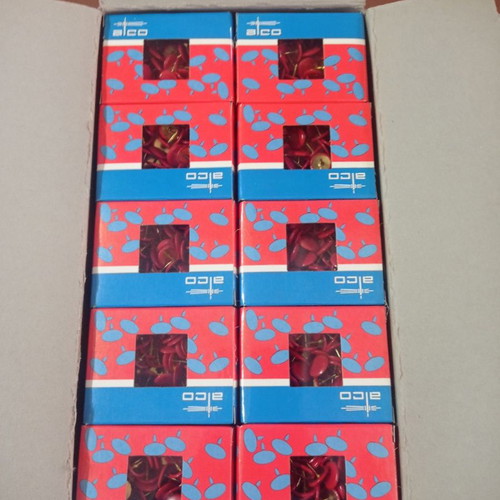 Red pins new, pack of 50 boxes