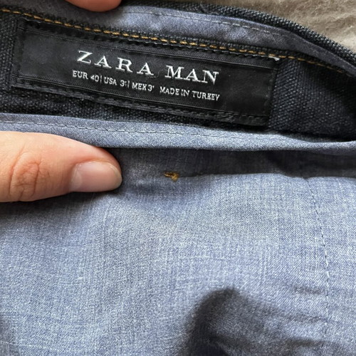 Zara gray-black men's fabric pants like new, size W40