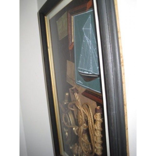 Nautical decoration used with old Spanish ship 55x35 cm