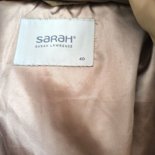 Sarah Lawrence down jacket like new, beige gold color, size S