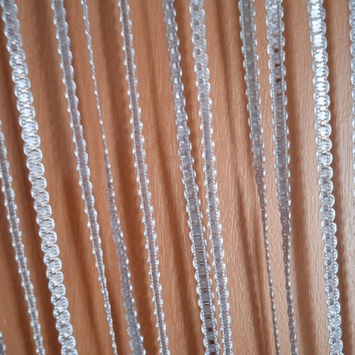Figure curtain silver, new, 89 cm width and 2.5 m length