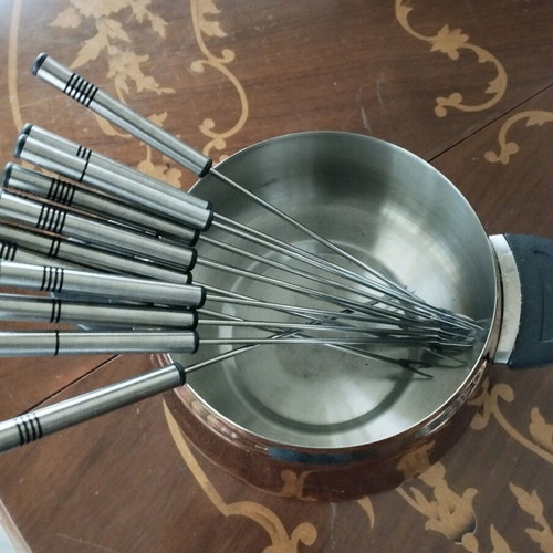 Kela Callin fondue set like new stainless steel