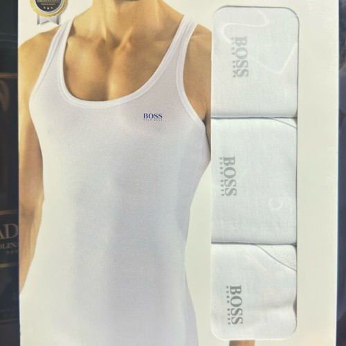 Boss Undershirt 3 pcs new, size M, white cotton