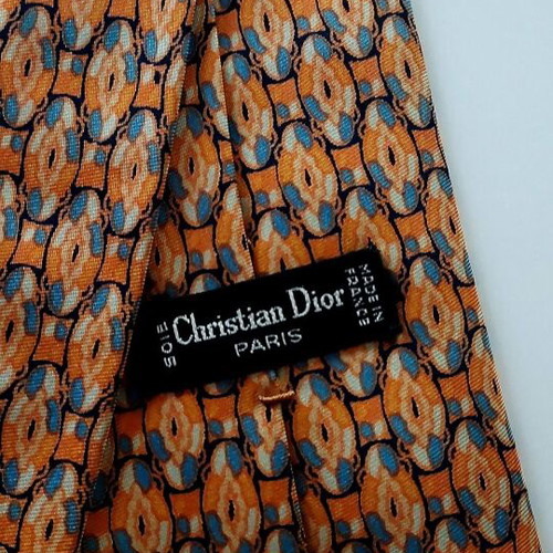 Christian Dior men's vintage silk tie like new