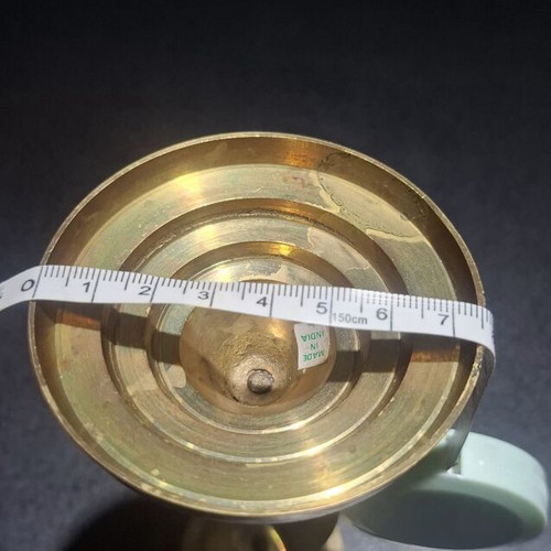 Vintage μπρούτζινο κηροπήγιο 17cm Made in India, σαν καινούργιο
