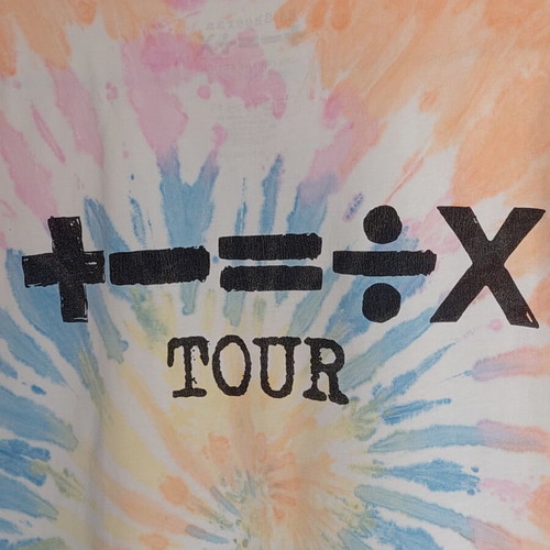 Ed Sheeran Mathematics Tour Tie-Dye T-shirt used, size L