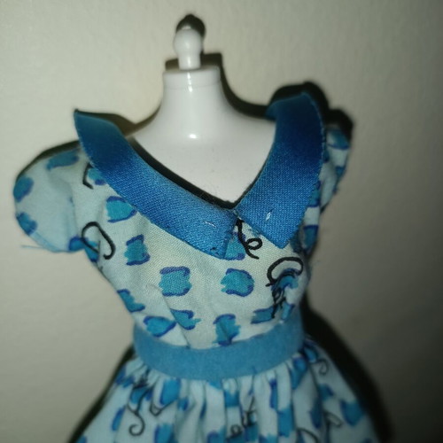Barbie Style dress, blue floral