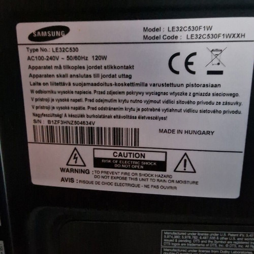 Samsung 50-inch TV with decoder
