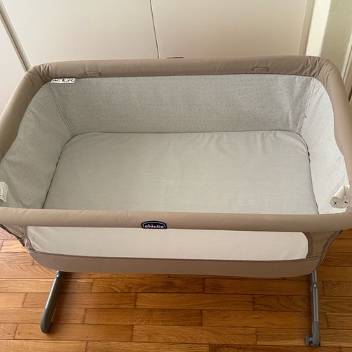 Chicco Next2Me crib used, beige-brown
