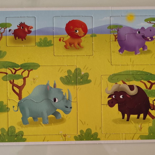 Animal cardboard puzzles like new, set of 4 pieces
