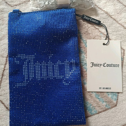 Juicy Couture cross bag new with crystals, black and blue