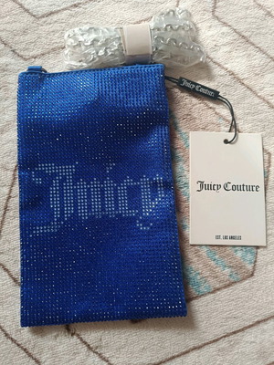 Juicy Couture cross bag new with crystals, black and blue