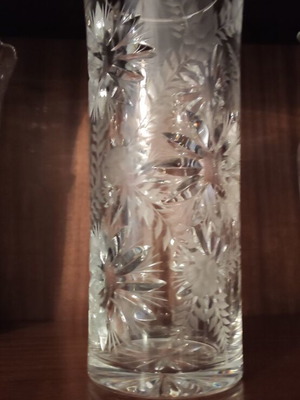 Bohemian crystal vase like new, solid, 60 cm height