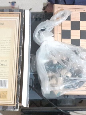 Ξύλινο επιτραπέζιο σκάκι καινούργιο, διαστάσεων 35x35