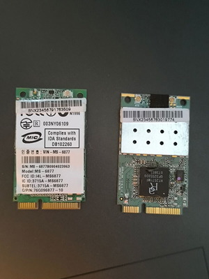 Wi-Fi Mini PCI Express κάρτες σαν καινούργιο, πακέτο 2 για laptop