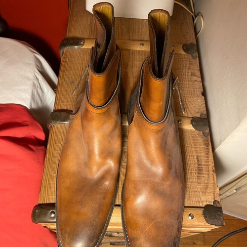 Men's leather boots new, size 44, Made in Italy Tuscany
