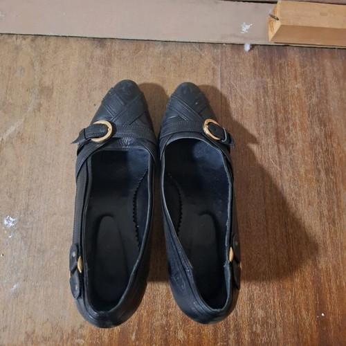 Women's leather shoes like new, black, size 39