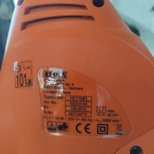 Electric hedge trimmer Atika like new