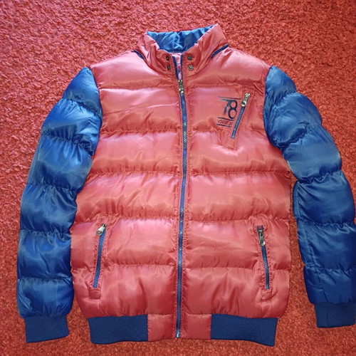 Fas Vogue 78 men's jacket used, dark red with blue