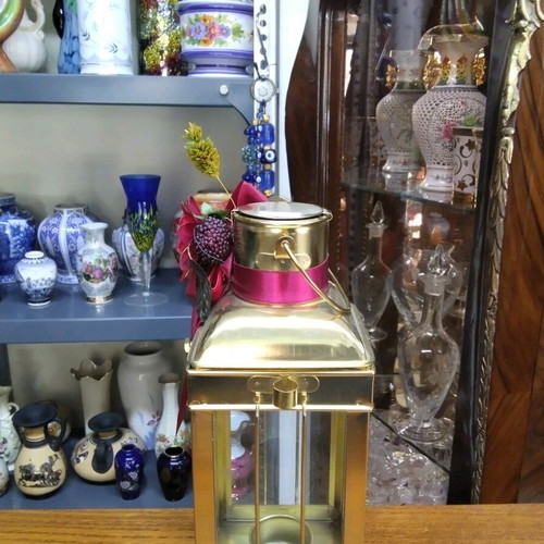 Large ecclesiastical table lantern with handle like new