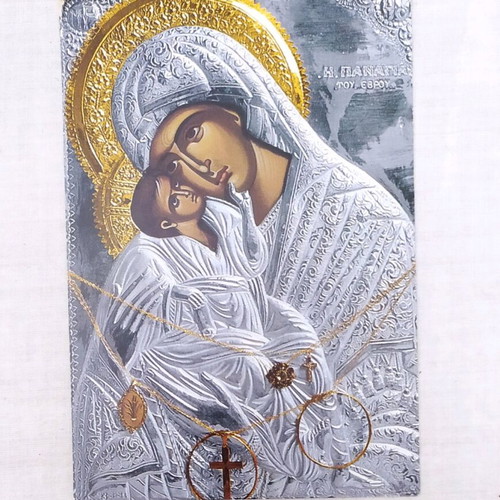 Religious paper icons like new, set of 3 pieces
